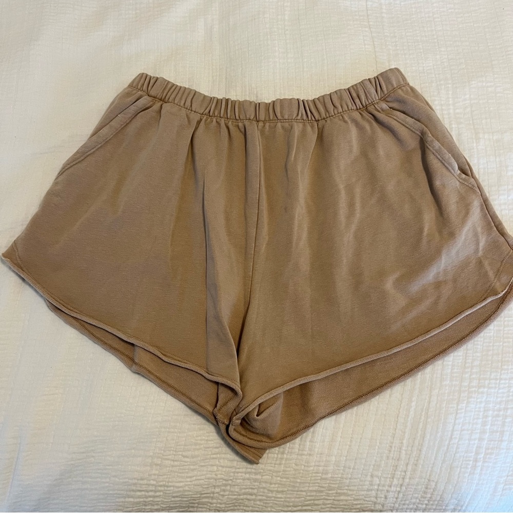 Aerie Sunset Terry Fleece Long Sleeve Sweatshirt and Shorts - Picture 9 of 15